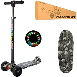 Самокат дитячий iTrike 40х13х70-89 см Різнобарвний 000222661