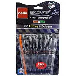 Ручка Cello Maxriter XS синя + додаткова 10 бл. MaxrXS10BL