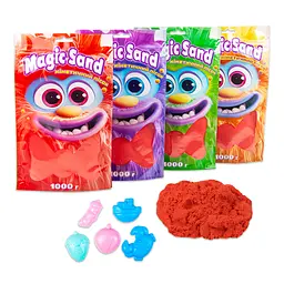Кінетичний пісок Strateg Magic sand червоний 1 кг (39404-6) - мініатюра 3