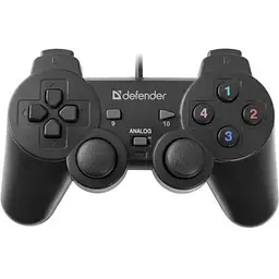 Геймпад Defender Omega чорний USB для ПК вібрація 12 кнопок D-Pad (64247)