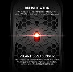 Ігрова миша Fantech X UX-2 RAPTOR PixArt 3360, 250IPS, 50G, 1200DPI Black - мініатюра 6