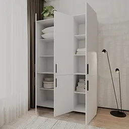 Шафа для одягу Doros Торн Білий 3 ДСП (полиці) 135х51.6х200 (44900484) - мініатюра 2