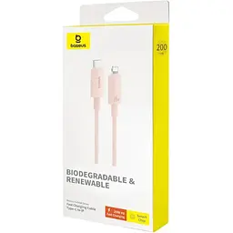 Кабель Baseus Habitat Series Fast Charging Cable Type-C to Lightning 20W 2m P10360201421-01 Pink - мініатюра 5