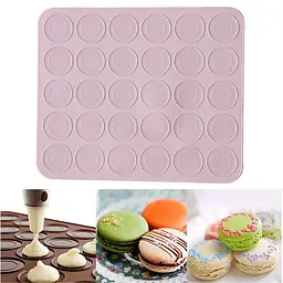 Форма для випічки силіконова «Macaroons» килимок 25х28 см (30 шт х 3,5 см) Світло-пурпуровий, Kitchen Master Светло-пурпурный 84407 - мініатюра 2