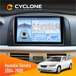 Штатна магнітола Hyundai Sonata (NF) 2004-2008 Cyclone C9-012 4x64, DSP, 4G Cyclone (НФ-00007883)