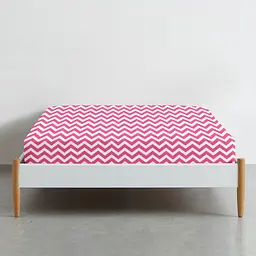 Простирадло Cosas на резинці в дитяче ліжечко 60х120 zigzag rose, рожевий (ZigRose_120) - мініатюра 2
