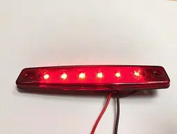 Габарит LED прямокутний 100х10 мм / 12/24V / 6 діодів / Червоний 1 шт. MRT (104 K 022) - мініатюра 2