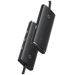 Концентратор Baseus USB 3.0 4xUSB 2.0m black (WKQX030201) - мініатюра 3