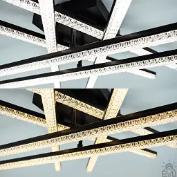 Керована світлодіодна люстра LINE 6L RC 100 Вт 860x860x90 мм Чорна ESLLSE - мініатюра 4