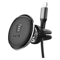 Магнітний автотримач для телефону Baseus Magnetic Air Vent Car Mount SUGX-A01 Чорний (5485400701) - мініатюра 5