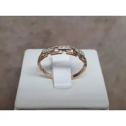 Золоте кільце Гаразд з фіанітами. 3522489 - мініатюра 4