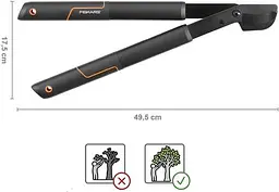 Малий площинний сучкоріз Fiskars з загнутими лезами SingleStep (S) L28 112160 (1001432) - мініатюра 2