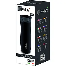 Термокухоль Bollire BR-3502, 0.48 л чорний (BR-3502) - мініатюра 2