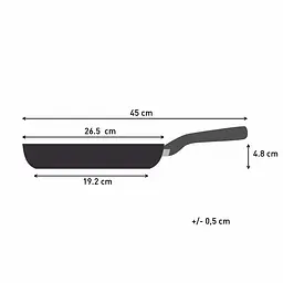 Сковорода Tefal Hard Stone 26см алюміній бакеліт сірий kuh0014376 - мініатюра 3