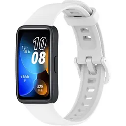 Ремінець DK CDK для Huawei Band 10 Silicone Sport Band Classic (016235) (white) - мініатюра 2