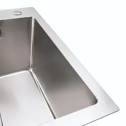 Кухонна мийка Platinum Handmade НSB з нержавіючої сталі 3 мм прямокутна 50x45x23 см (000037016) - мініатюра 5