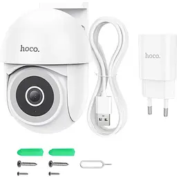 IP-камера для відеоспостереження Hoco D2 Outdoor PTZ HD White (611688) [143164] - мініатюра 6