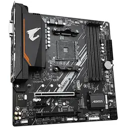 Материнська плата Gigabyte AM4 (B550) B550M Aorus Elite, B550, 4xDDR4, CrossFireX, Int.Video(CPU), 4xSATA3, 2xM.2, 1xPCI-E 16x 4.0, 1xPCI-E 16x 3.0, 1xPCI-E 1x 3.0, ALC887, GLan, 6xUSB3.2/6xUSB2.0, DVI-D/HDMI, MicroATX - мініатюра 3