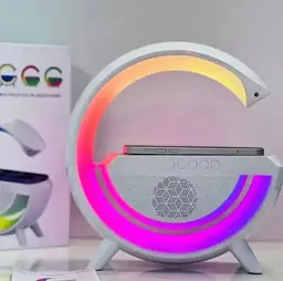 Нічник смарт RGB BT-2301 світлодіодний бездротова зарядка музична колонка 3 Вт - мініатюра 2