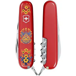 Ніж Victorinox Camper Ukraine 91мм 13функ черв Українські мотиви - мініатюра 2