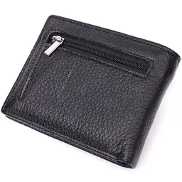 Якісний затиск із натуральної шкіри ST Leather 22472 чорний - мініатюра 2