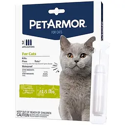 Краплі від бліх, кліщів, вошей PetArmor Cats для котів від 0.68 кг 0.5 мл 3 шт. - мініатюра 1