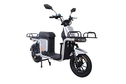 Електроскутер Вантажний з двома великими багажниками Crosser SUPER MAX 1200W | 60V30AH Li-Fe | USB зарядка Сірий 