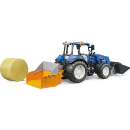 Масштабна модель автомобіля Bruder трактор New Holland T5.121 з переднім навантажувачем та аксесуарами (02187) - мініатюра 3