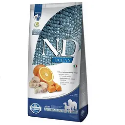 Беззерновий сухий корм Farmina N&amp;D Grain Free OCEAN PUMPKIN для собак середніх і великих порід з тріскою та апельсином 12 кг