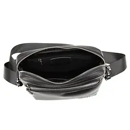 Чоловіча чорна шкіряна сумка через плече Tiding Bag SM8-9686-4A - мініатюра 2