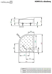 Душовий піддон Radaway Korfu E 100x80 4E81400-03R - мініатюра 5