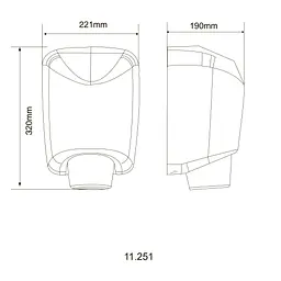 Сушарка для рук HOTEC 11.252.B - мініатюра 5
