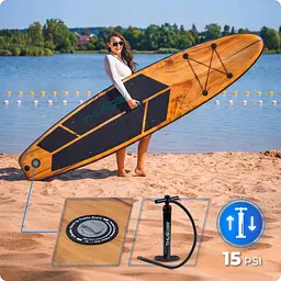 Надувна дошка SUP THUNDER Wood 350 см з веслом - мініатюра 12