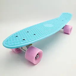 Пенні борд скейт 55х15см до 80кг ABEC 7 матові колеса скейтборд Penny Board Pastel Series бірюзовий
