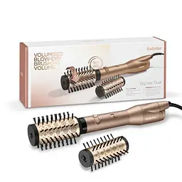 BaByliss Фен-щітка Babyliss Big Hair Dual, 650Вт, 2 режими, хол. обдув, кераміка, золотистий - мініатюра 10