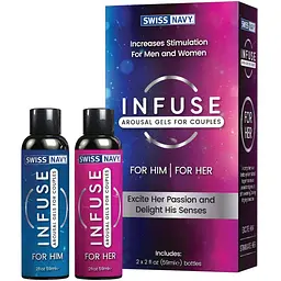 Збуджувальні гелі для пар Swiss Navy Infuse Arousal Gels for Couples 2x59 мл