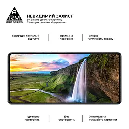 Захисне скло на TECNO Camon 30 (CL6) з олеофобним покриттям, Pro, повне проклеювання, антистатичний і пиловідштовхуючий шар, 9H, самоклеючеся, 2.5D, на весь екран, антистатичний клей, ArmorStandart (ARM77128) - мініатюра 4