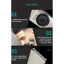 Бездротова машинка для стрижки волосся електрична VGR V 031 USB Charge - мініатюра 5