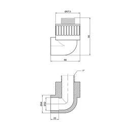 Кутник PPR Thermo Alliance 32х1" ЗР DSE406 - мініатюра 1