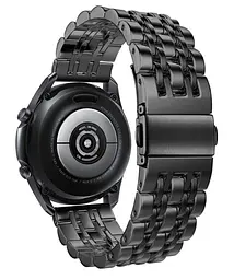 Браслет BeWatch для Samsung Galaxy Watch 3 45 мм Ремінець 22мм Classic сталевий Link Black (1021401.10) - мініатюра 2