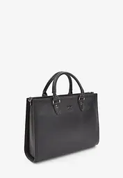 Жіноча шкіряна сумка Fancy A4 чорна краст - мініатюра 4