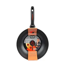 Набір сковорідок 28 см,24 см та Сковорідка WOK 28 см Smart Fry + Дошка кухонна та Френч-прес 1000мл - мініатюра 3