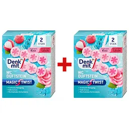 Туалетний блок DenkMit Magic Twist, 2-ві упаковки по 2 шт.