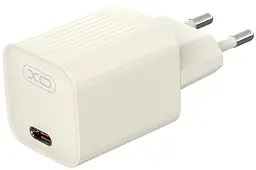 Сітчасте зарядне пристрій XO L148 single USB-C 30W 3A Beige - мініатюра 2