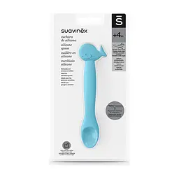 Ложка дитяча Suavinex силіконова блакитний кит (401352) - мініатюра 3