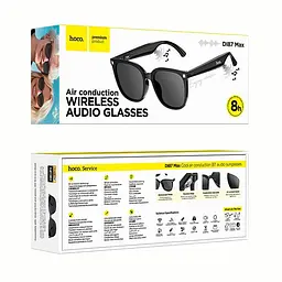 Сонцезахисні окуляри з навушниками Bluetooth HOCO Cool air conduction BT audio sunglasses DI87 Max BT5.2 до 8 годин - мініатюра 2