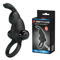 Ерекційне кільце - Pretty Love Vibrant Penis Ring I Black - мініатюра 1