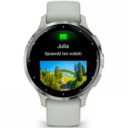 Смарт-годинник Garmin Venu 3S Silver S. Steel Bezel w. Sage Grey Case and S. Band (010-02785-01) - мініатюра 4