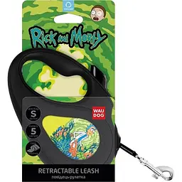 Повідець-рулетка для собак Waudog R-leash Рік і Морті 2, світловідбиваючий, S, до 15 кг, 5 м, чорний - мініатюра 3