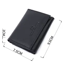 Зручний компактний гаманець з монетницею із натуральної шкіри ST Leather 22742 чорний - мініатюра 3